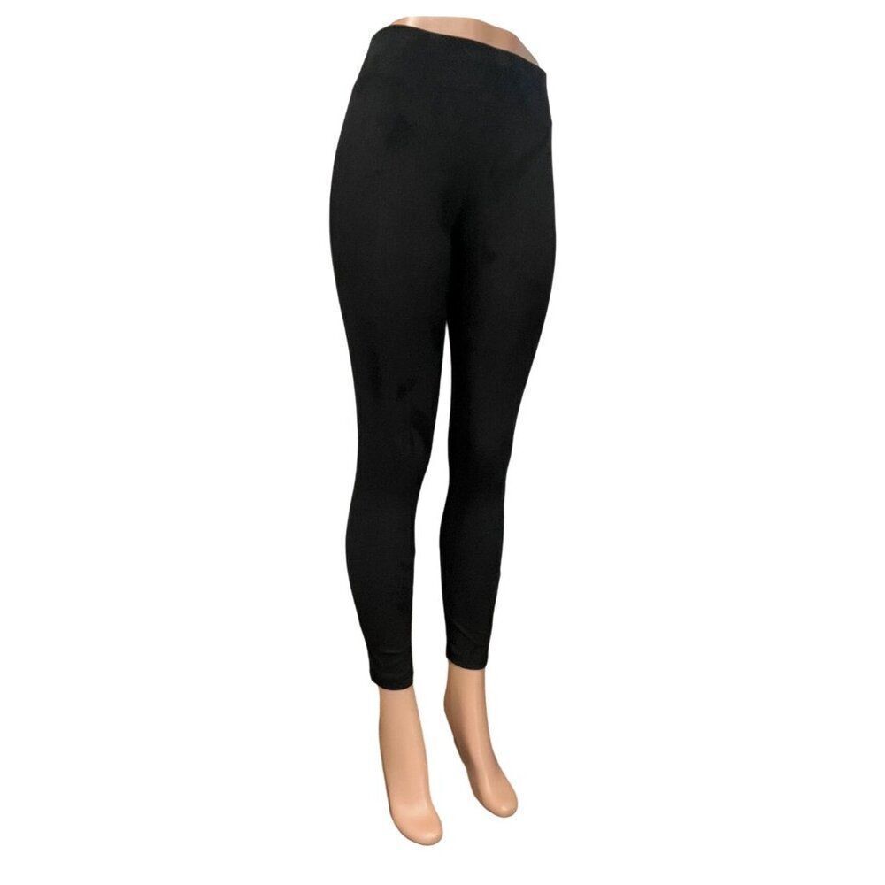 Nordstrom Women’s Pull On Faux Suede (microfiber) Leggings, Black, Sz. S